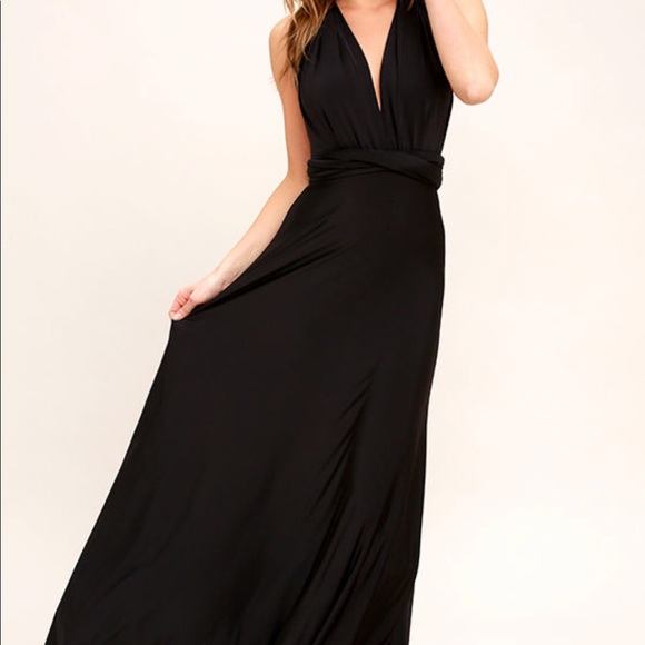 Lulus Dresses & Skirts - ALWAYS STUNNING CONVERTIBLE BLACK MAXI DRESS